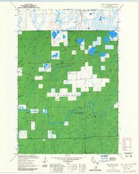 Pike Lake NW 1971 topographic map thumbnail