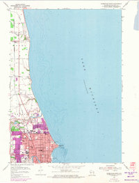 Sheboygan North 1954 topographic map thumbnail
