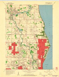 Thiensville 1958 topographic map thumbnail