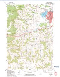 Tomah 1983 topographic map thumbnail