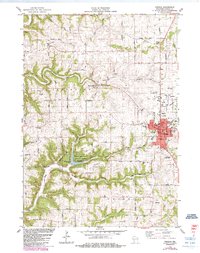 Viroqua 1983 topographic map thumbnail