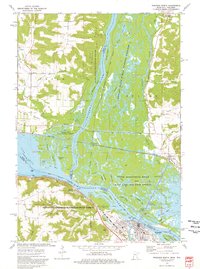 Wabasha North 1974 topographic map thumbnail