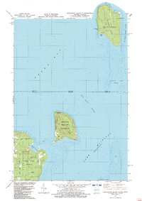 Washington Island NE 1982 topographic map thumbnail