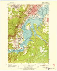 West Duluth 1954 topographic map thumbnail