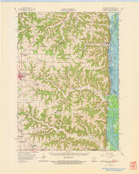 Brownsville 1956 topographic map thumbnail