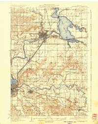 Chippewa Falls 1936 topographic map thumbnail