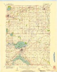 Fox Lake 1955 topographic map thumbnail