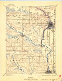 Janesville 1891 topographic map thumbnail