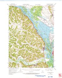 La Crescent 1956 topographic map thumbnail