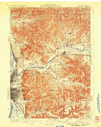 La Crosse 1930 topographic map thumbnail