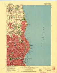 Milwaukee 1958 topographic map thumbnail