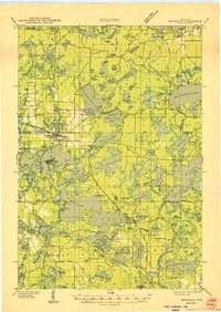 Minocqua 1949 topographic map thumbnail