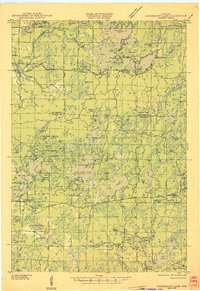 Namekagon Lake 1945 topographic map thumbnail