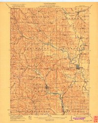 New Glarus 1923 topographic map thumbnail