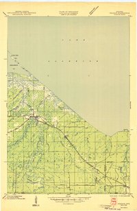 Odanah 1945 topographic map thumbnail