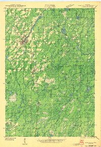 Park Falls 1943 topographic map thumbnail