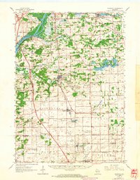 Poynette 1962 topographic map thumbnail
