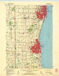 Racine 1959 topographic map thumbnail