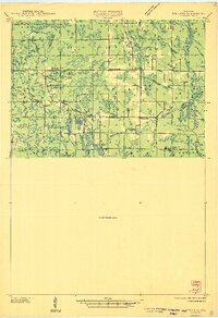 Rib Lake 1945 topographic map thumbnail
