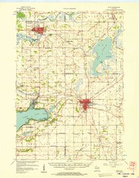 Ripon 1956 topographic map preview