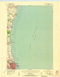 Sheboygan North 1954 topographic map thumbnail