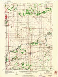 Shopiere 1961 topographic map thumbnail