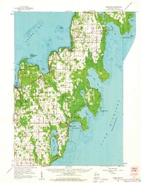 Sister Bay 1960 topographic map thumbnail