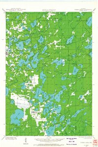 Three Lakes 1938 topographic map thumbnail