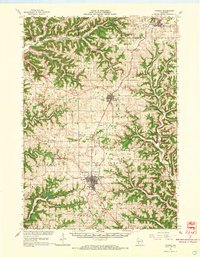 Viroqua 1965 topographic map thumbnail