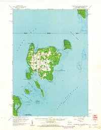 Washington Island 1960 topographic map thumbnail