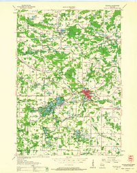 Waupaca 1957 topographic map thumbnail