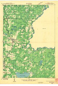 Wausaukee 1942 topographic map thumbnail