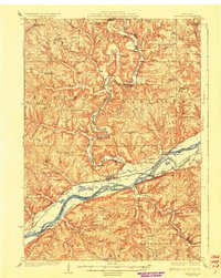Wauzeka 1926 topographic map thumbnail