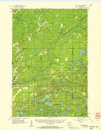 Webb Lake 1955 topographic map thumbnail