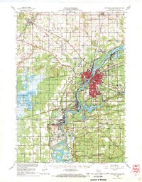 Wisconsin Rapids 1967 topographic map thumbnail