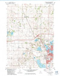Albert Lea West 1982 topographic map thumbnail