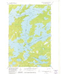 Basswood Lake East 1981 topographic map thumbnail