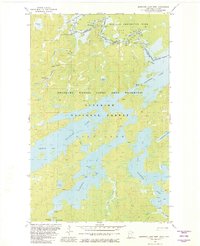 Basswood Lake West 1981 topographic map thumbnail
