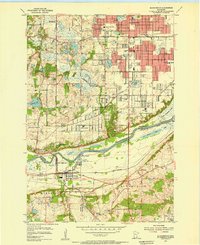 Bloomington 1954 topographic map thumbnail