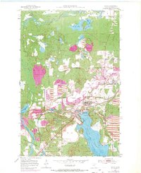Bovey 1952 topographic map thumbnail