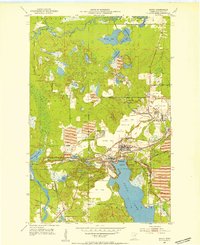 Bovey 1952 topographic map thumbnail