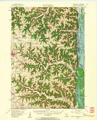 Brownsville 1956 topographic map thumbnail