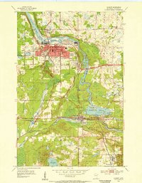 Cloquet 1954 topographic map thumbnail