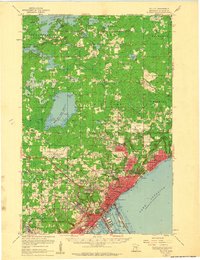 Duluth 1953 topographic map preview