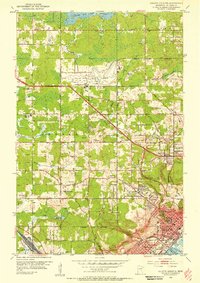 Duluth Heights 1953 topographic map thumbnail