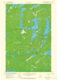 Fourtown Lake 1963 topographic map thumbnail