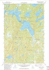 Gabbro Lake 1981 topographic map thumbnail
