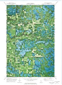 Grygla NE 1973 topographic map thumbnail