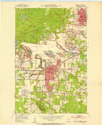 Hibbing 1951 topographic map thumbnail