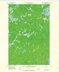 Kawishiwi Lake 1960 topographic map thumbnail